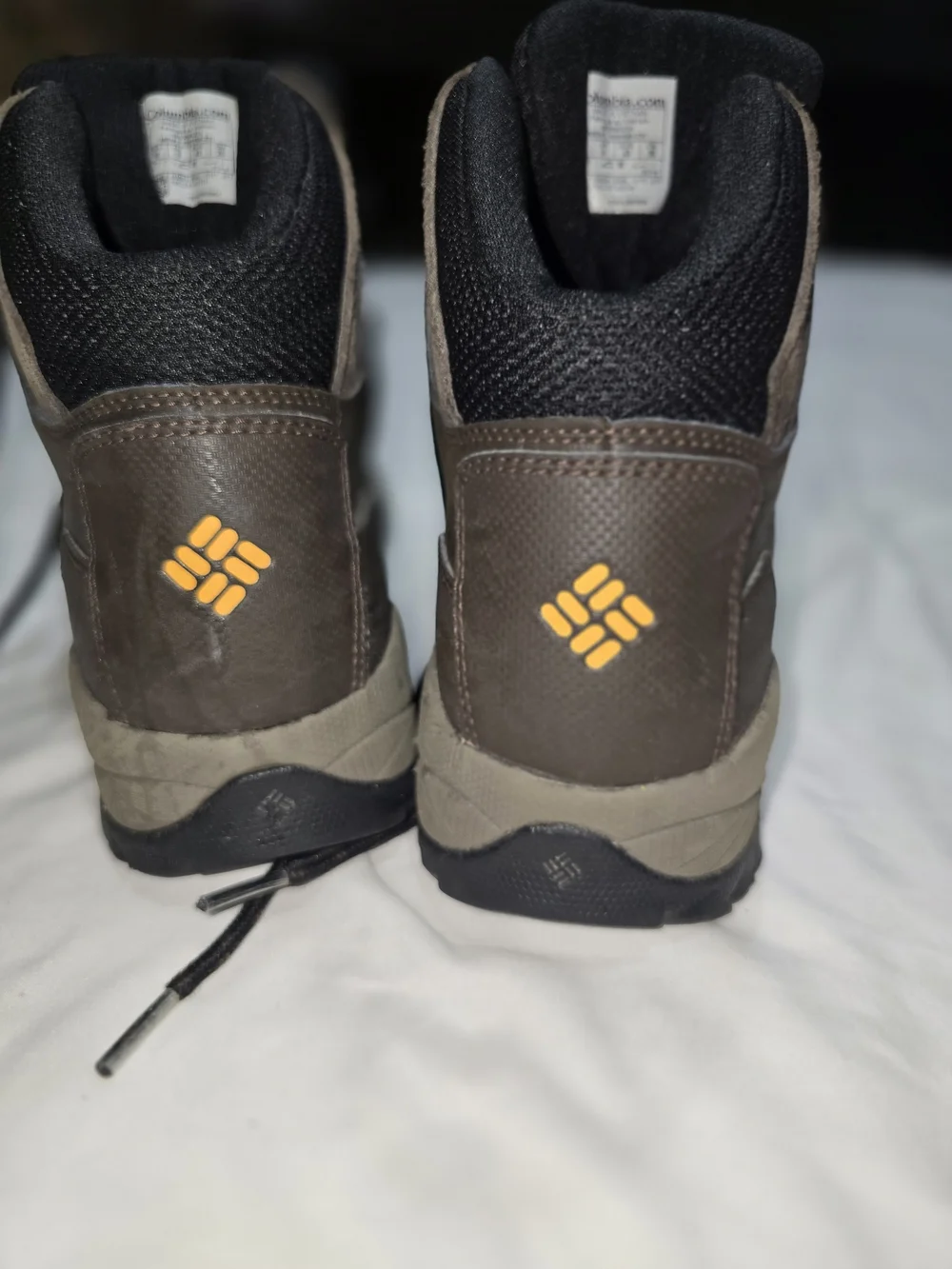 Columbia Men’s Size 10 Waterproof Leather Hiking Boots Brown Omni-Grip YM5198